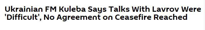 俄媒：乌外长称俄乌会谈进展“困难”，未达成停火协议休闲区蓝鸢梦想 - Www.slyday.coM