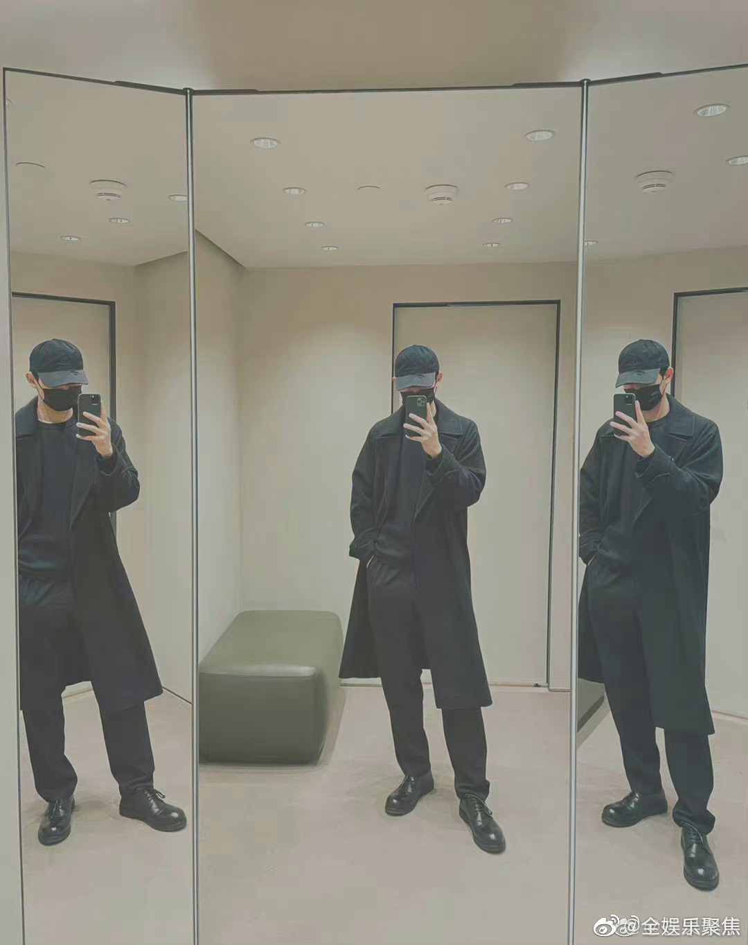 李现对镜随拍现哥好喜欢对着镜子拍照啊标准的男友风自拍