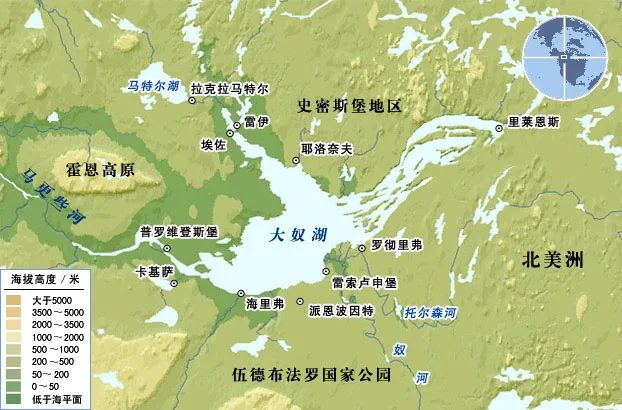 大奴湖是加拿大第二大湖.面积2.