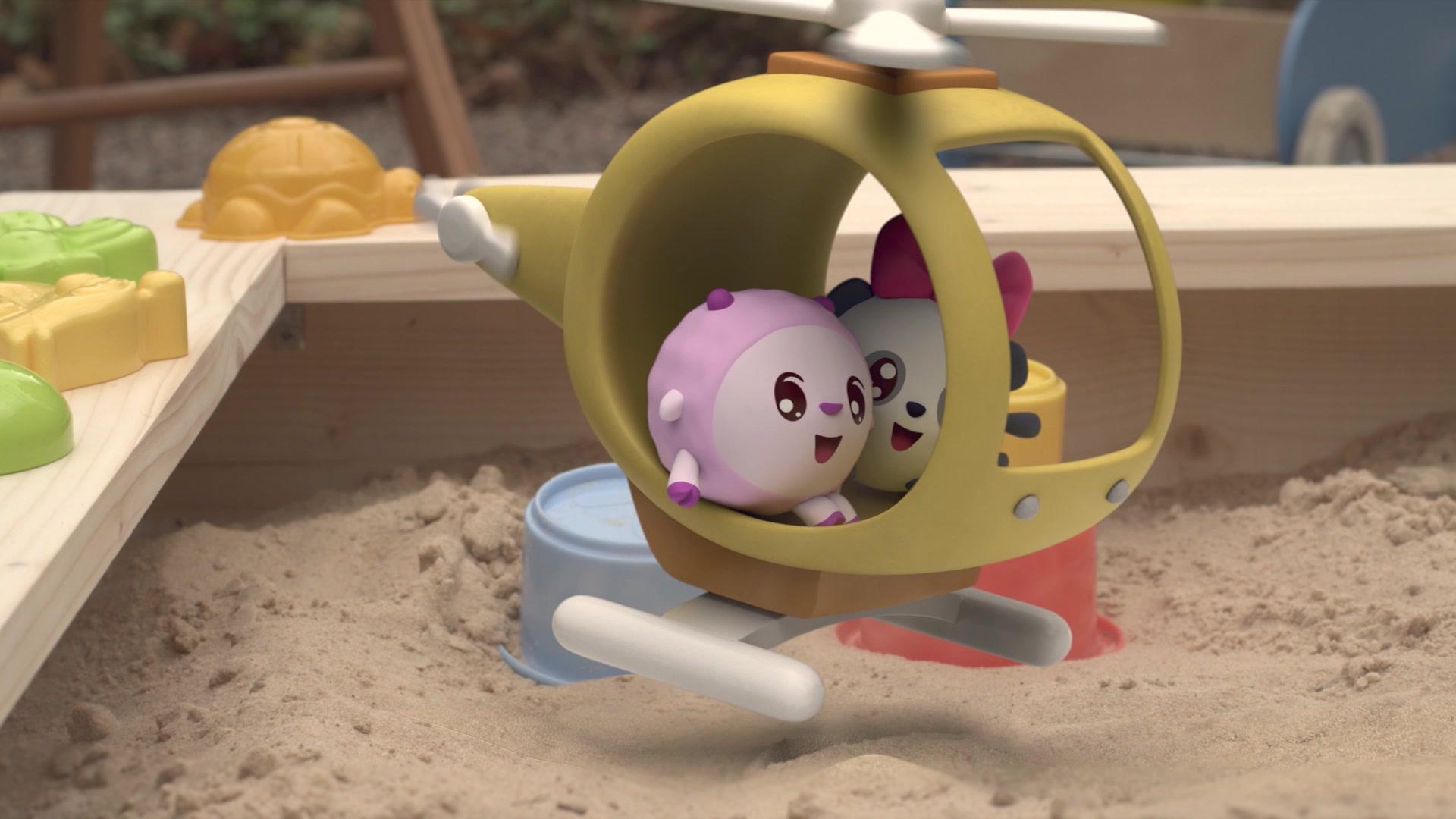 瑞奇宝宝2小鸟靠羽毛飞翔我们靠直升机也能飞真酷