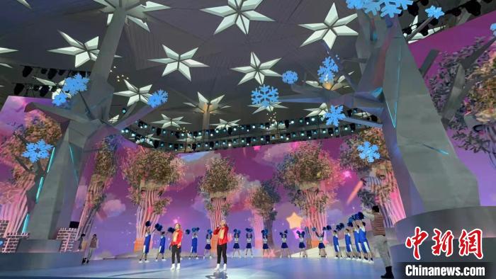 延庆冬残奥颁奖广场暖场演出。 延庆冬残奥颁奖广场运行团队供图