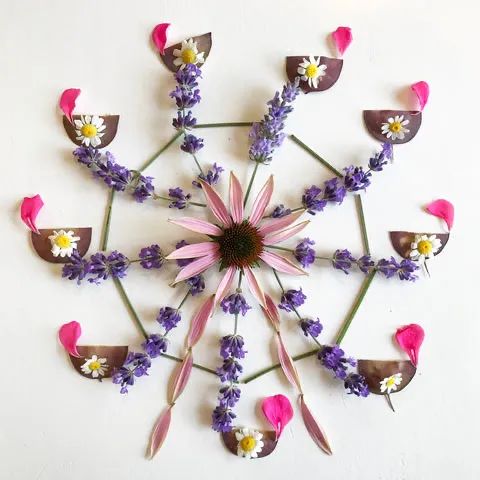 她自称是植物猎人,用花瓣拼凑小清新图案,让人看了十分解压|小清新|布