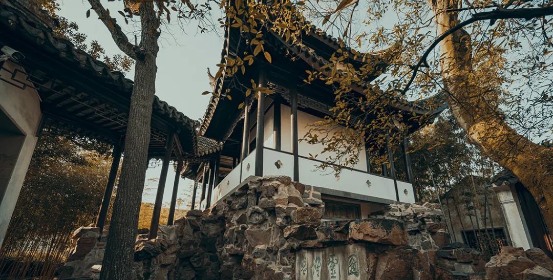 苏州日历竹林掩映看山楼