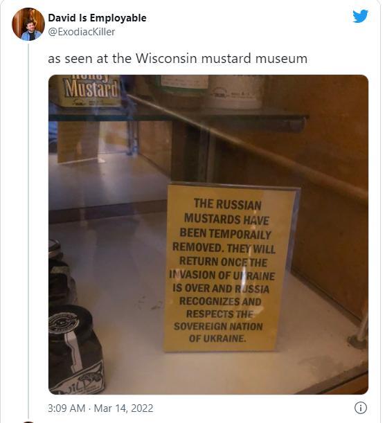 俄罗斯调味品也被制裁？美国一博物馆被指不再展示俄式芥末休闲区蓝鸢梦想 - Www.slyday.coM