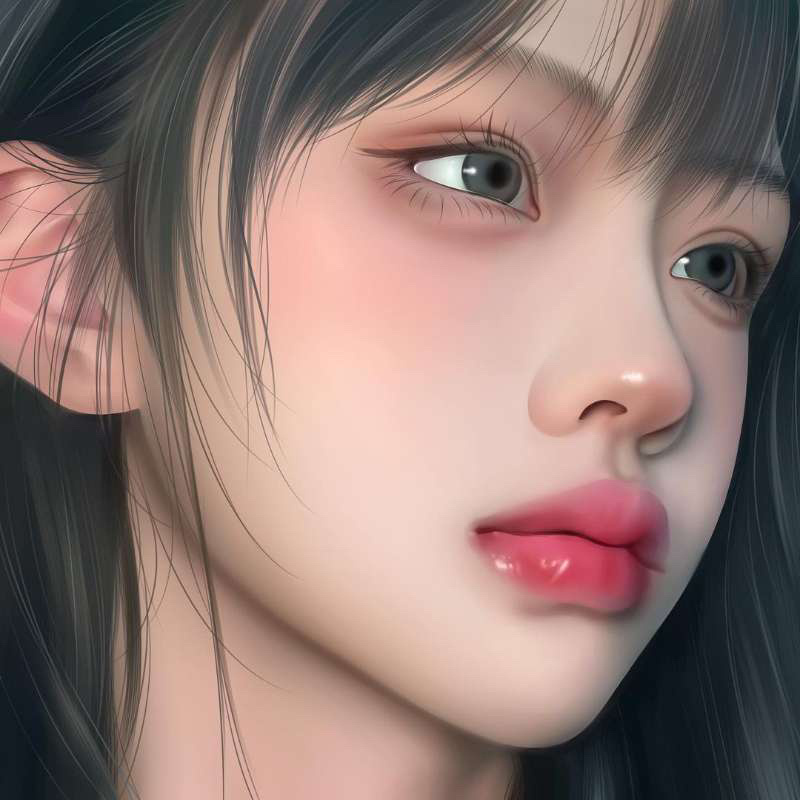 厚涂小姐姐头像插画 插画师:godnani_4478