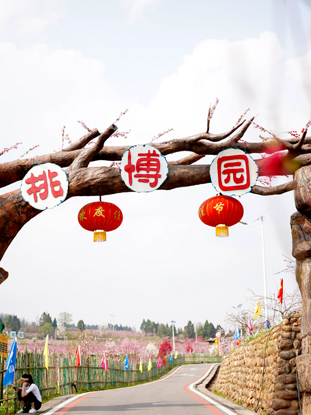 三月广元入画来,我到桃博园去踏青,因为桃花朵朵开.