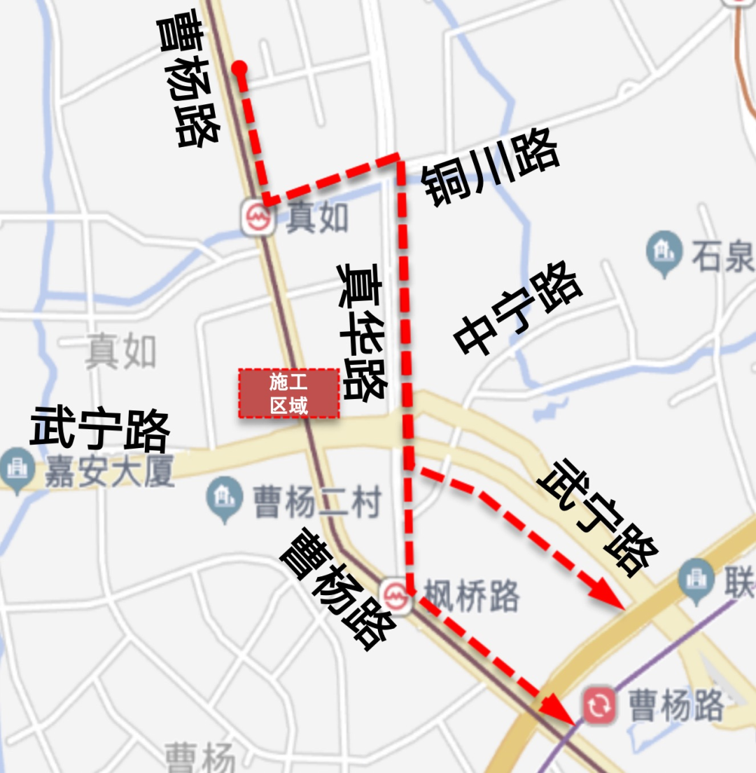 武宁路快速化改建工程武宁路/曹杨路口主体结构今晚24时开始