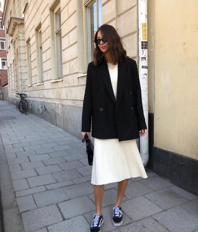 美国时尚博主fakerstorm经典黑白配穿搭风格