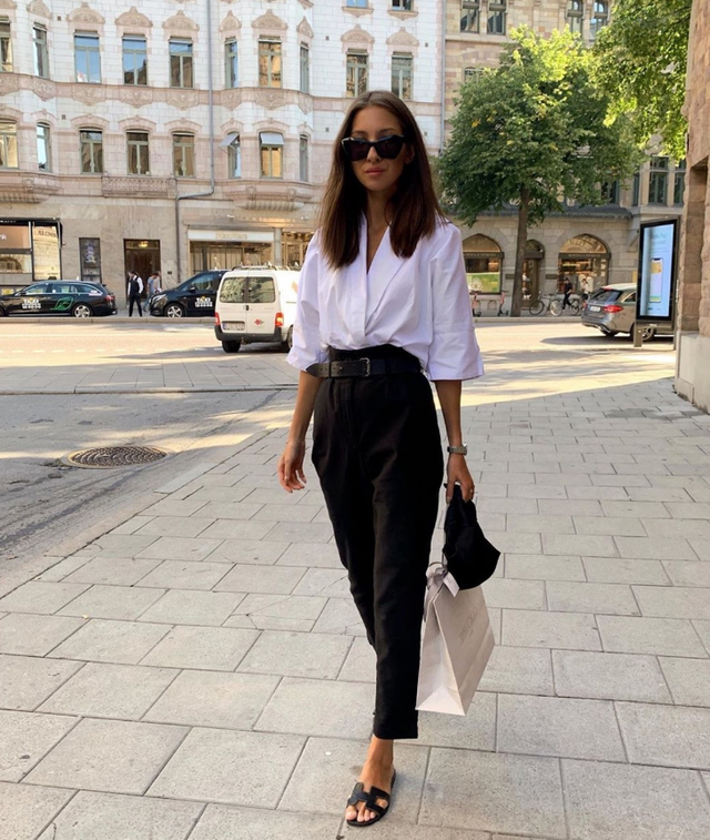 美国时尚博主fakerstorm经典黑白配穿搭风格