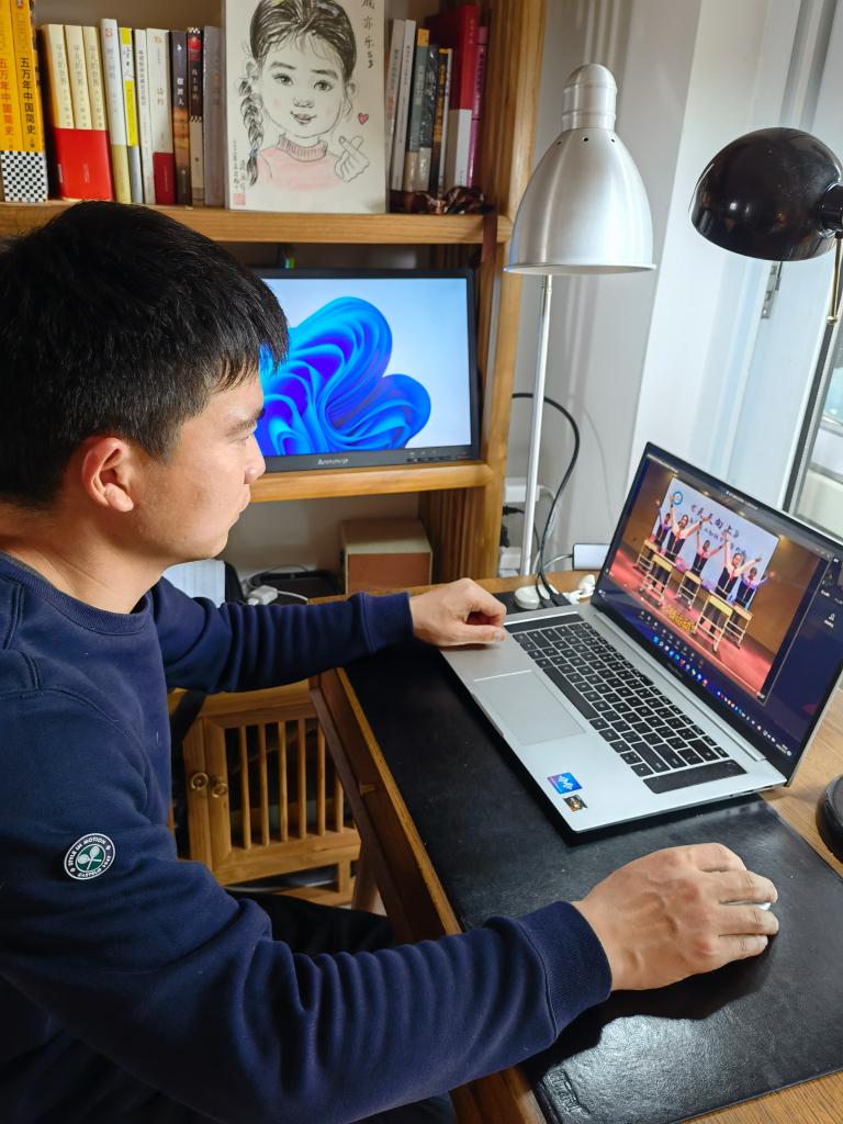 戚可在上网课.(采访对象供图)