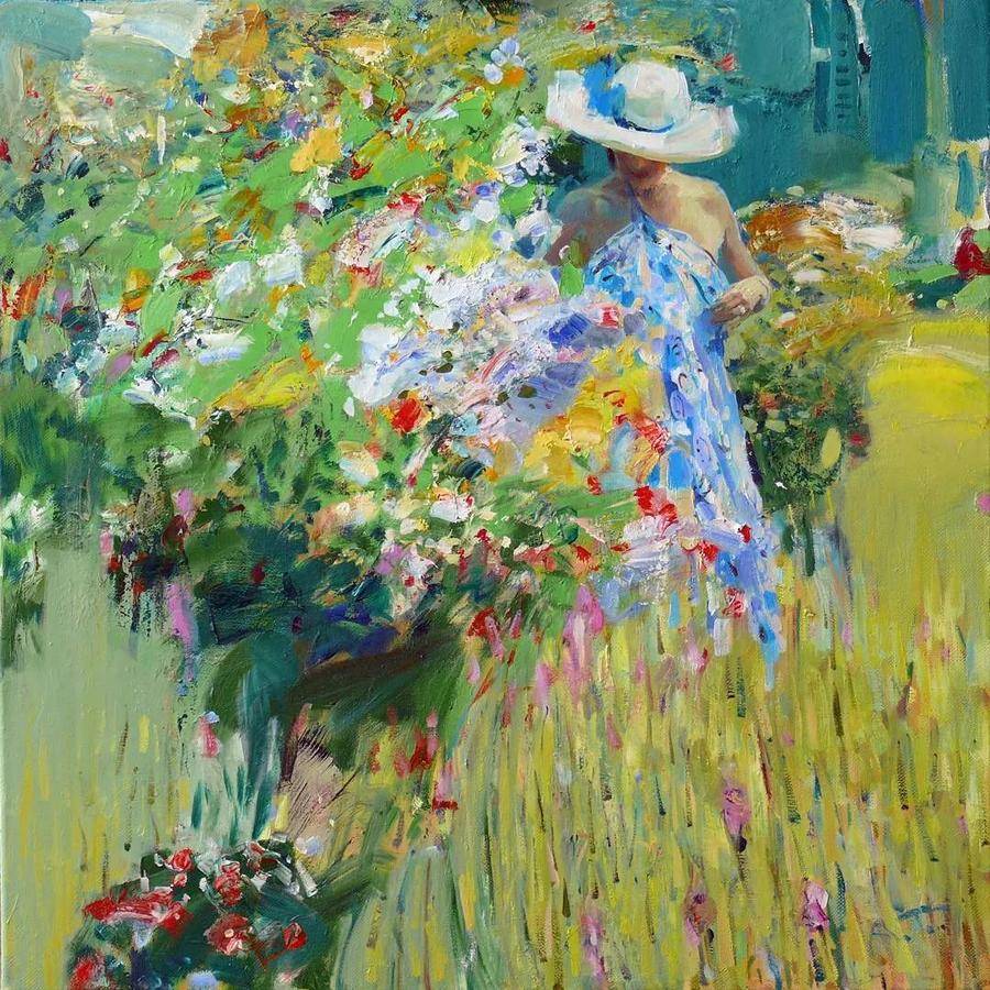 鉴赏阳光灼热繁花似锦俄罗斯画家的大笔触油画作品欣赏