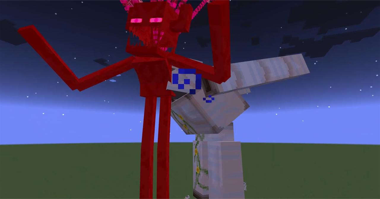 我的世界泰坦模组大乱斗06:泰坦末影人挑战泰坦铁傀儡