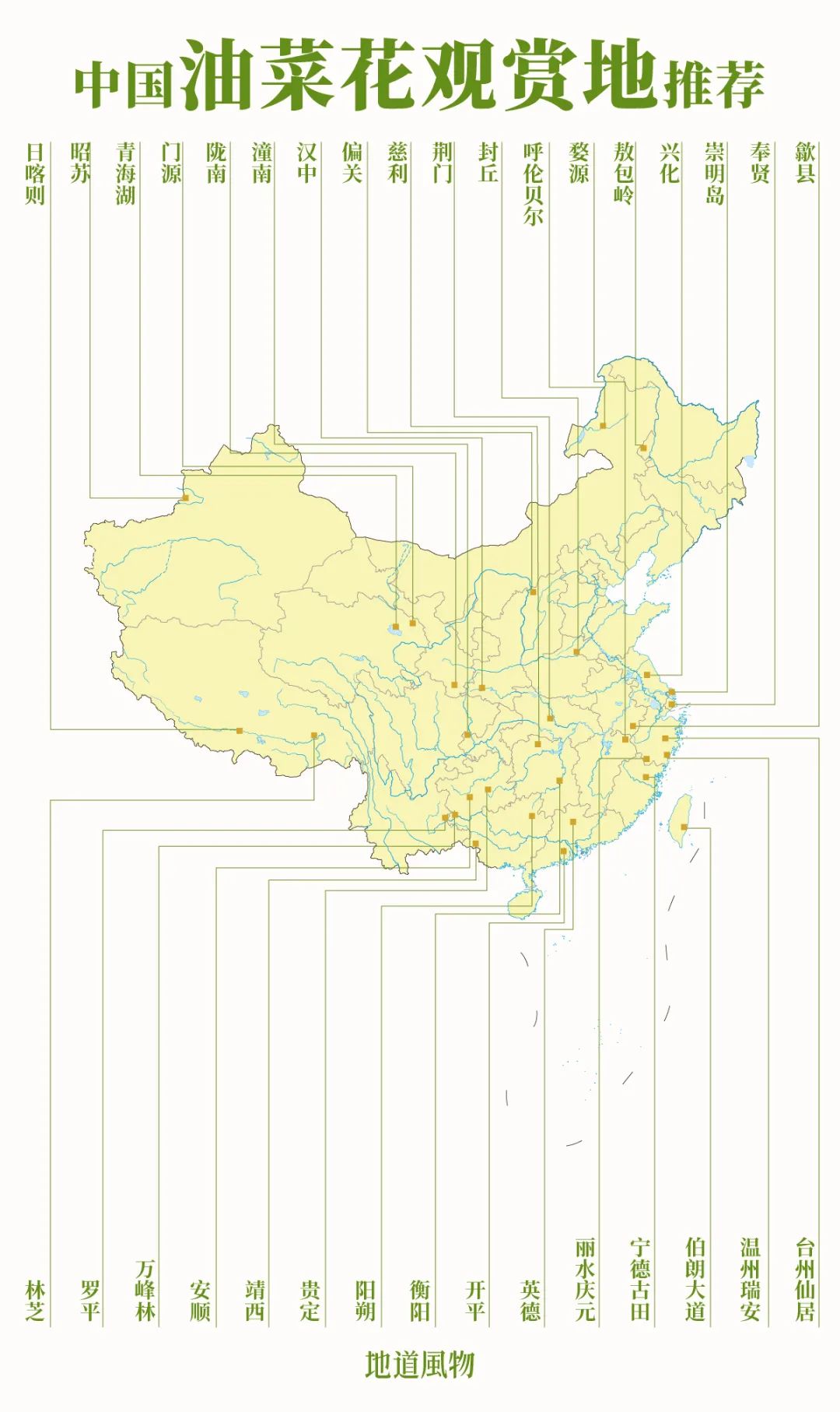 中国油菜花哪家强?制图/孙璐
