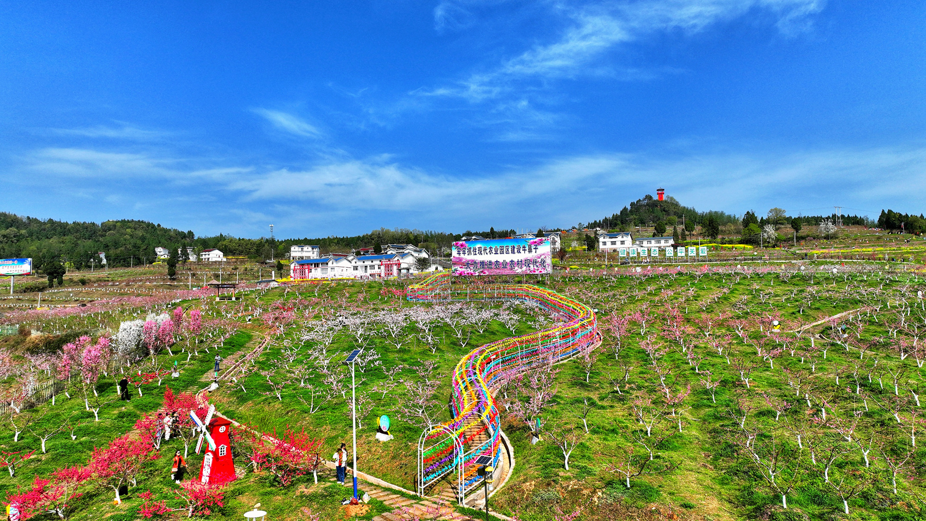 春暖花开航拍桃博园从上帝视角看我再次被圈粉了