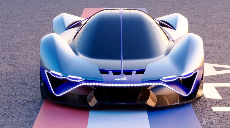 alpine a4810概念车的造型前卫夸张,学生们在它身上注入了对未来跑车