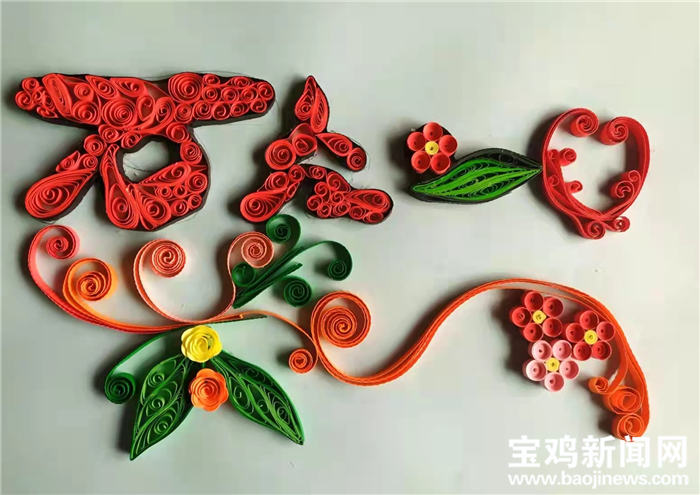 小纸条卷出大情怀宝鸡学生用衍纸作品致敬抗疫英雄