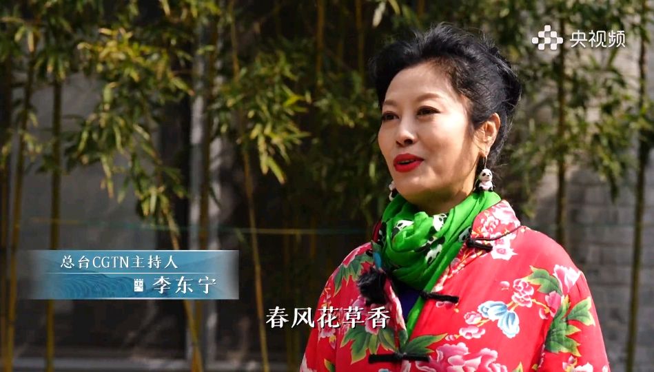总台主持人敬一丹春分体验打鼓李东宁英文读古诗民族风衣服抢镜