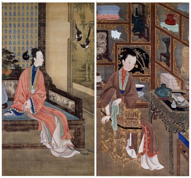 『清宫旧藏』绢本《雍正十二美人图》