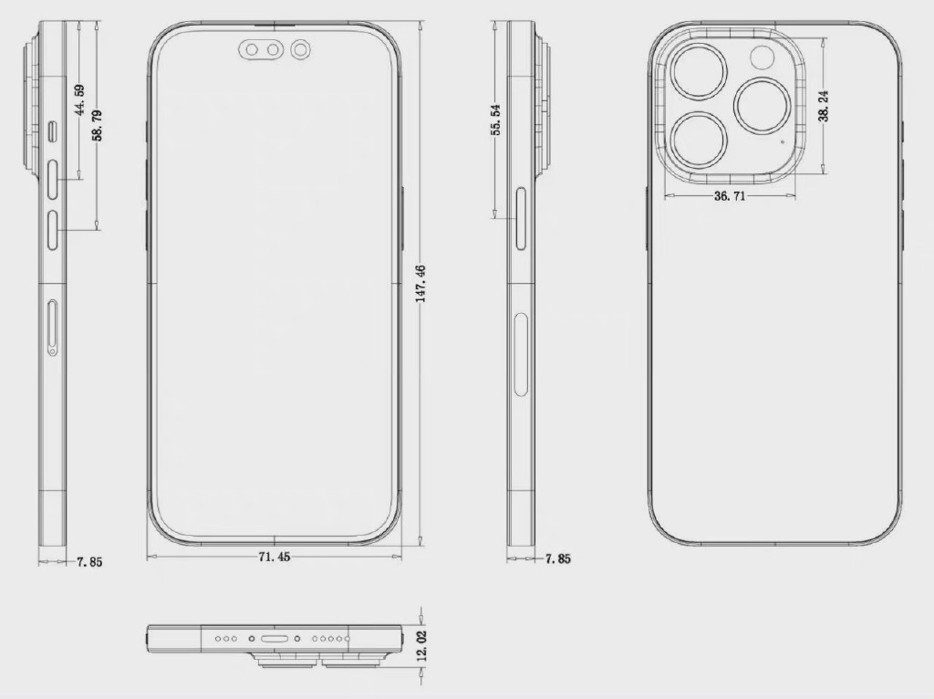 iPhone 14 Pro CAD iphone-14-screen-sizes