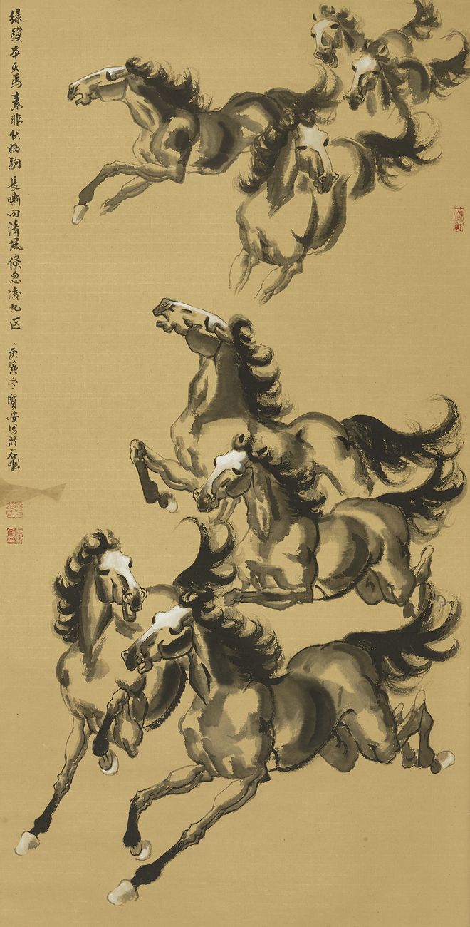 当代画马最具实力画家黄贤安骏马作品赏析