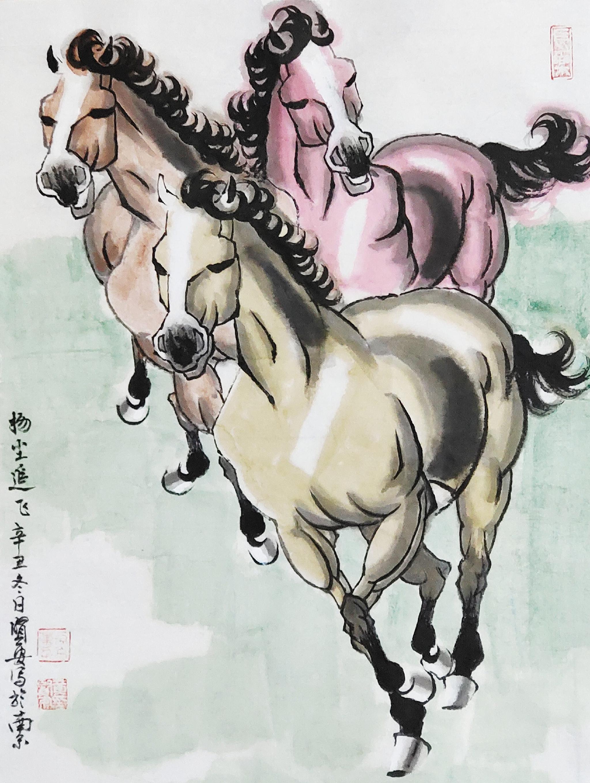 当代画马最具实力画家——黄贤安骏马作品赏析__财经头条