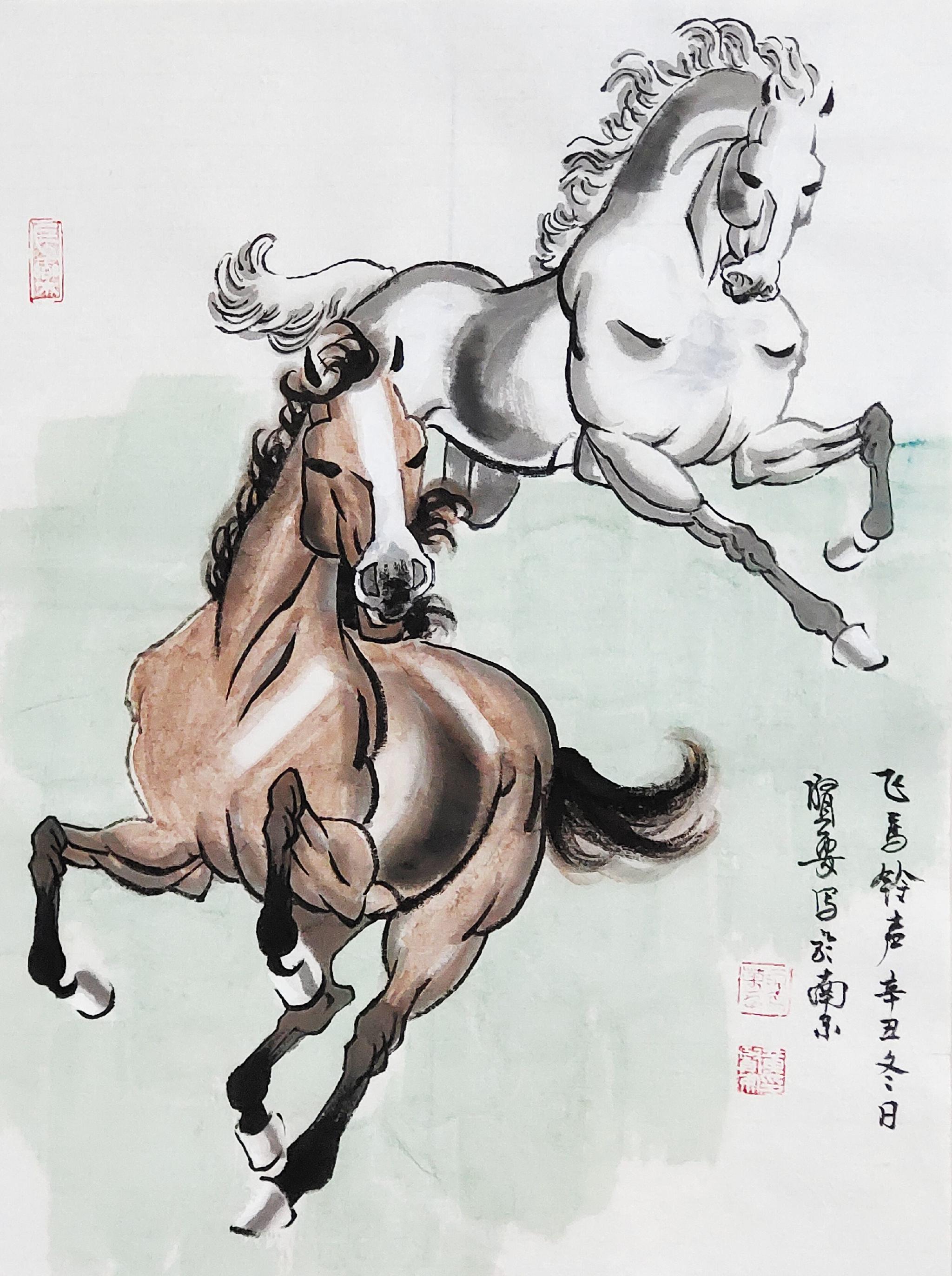 当代画马最具实力画家——黄贤安骏马作品赏析__财经头条