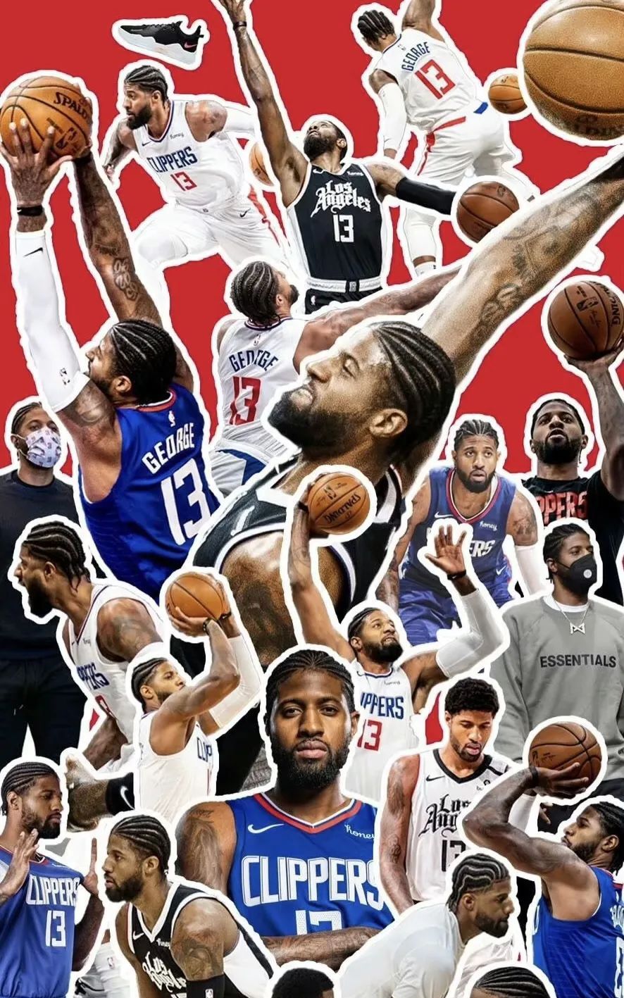 【篮球壁纸第23期】:保罗·乔治球星壁纸 - 篮球球星哈登壁纸 - 实验