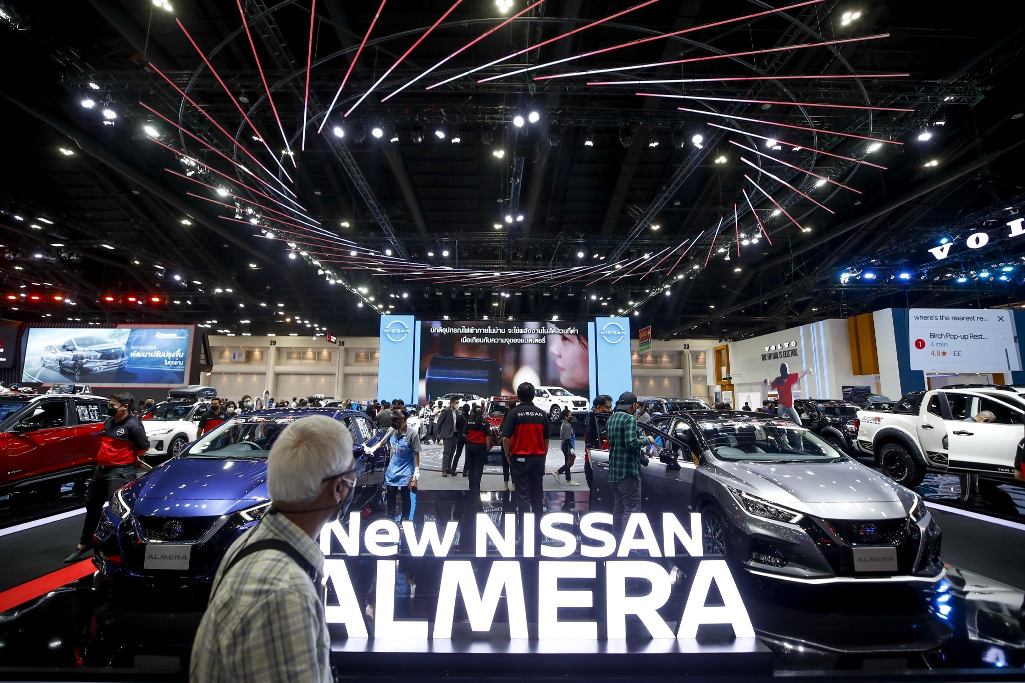 新华社/欧新这是3月23日在泰国曼谷国际车展上拍摄的马自达3汽车.