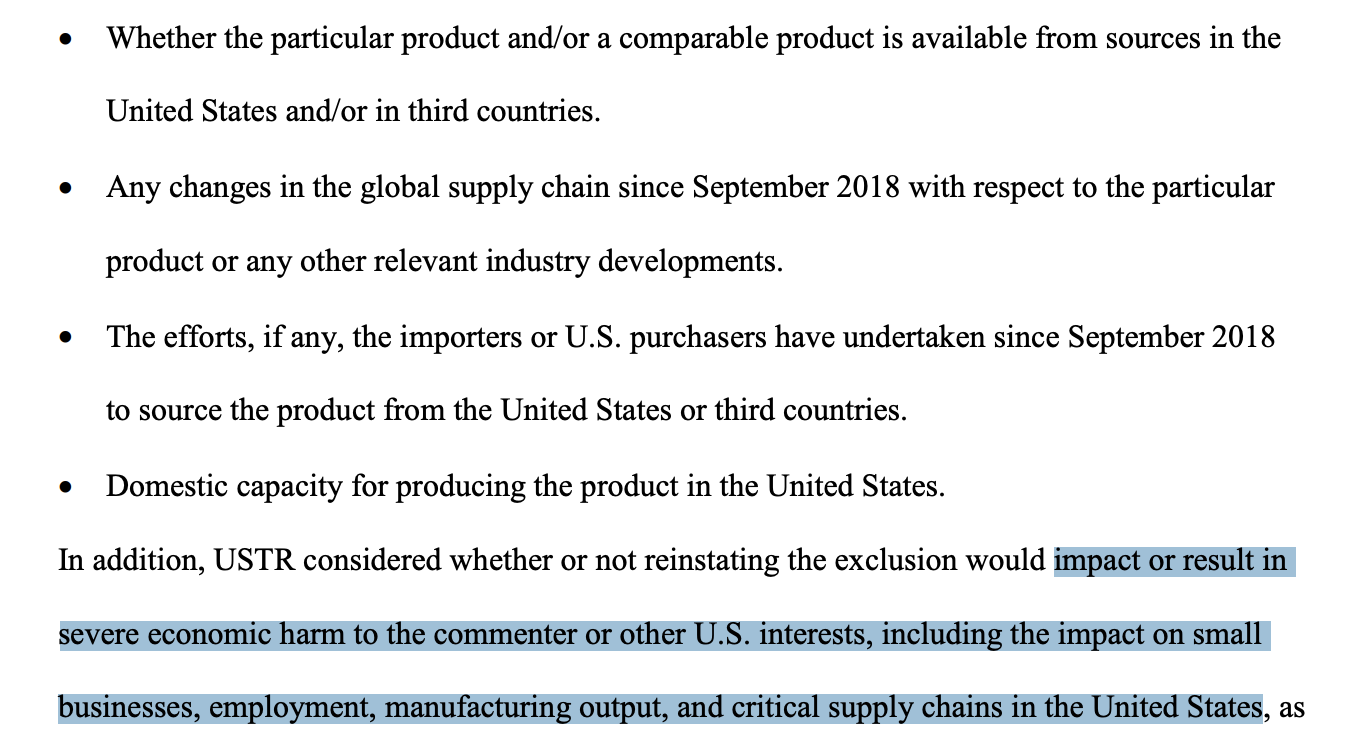 美国恢复部分中国进口商品关税豁免，涉及各种制造部件和消费品休闲区蓝鸢梦想 - Www.slyday.coM