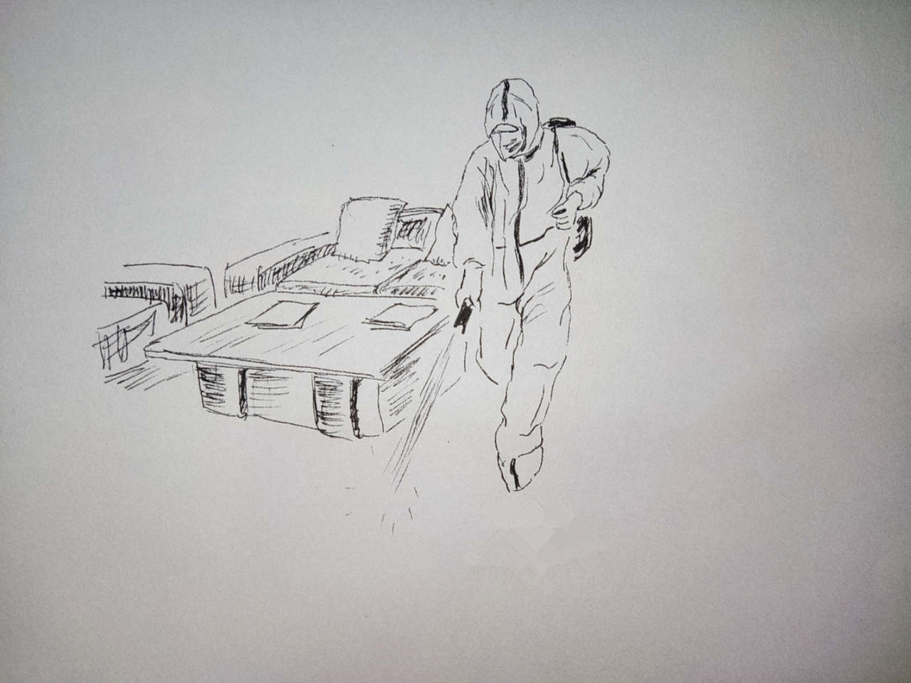 开展穿脱防护服培训.穿上了蓝色隔离衣,立刻变"神气"了许多.