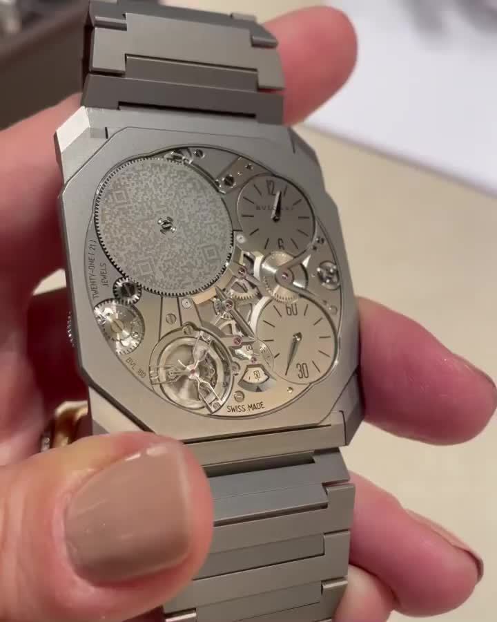 世界上最薄的手表宝格丽新款octofinissimoultra仅厚18mm限量10枚售价