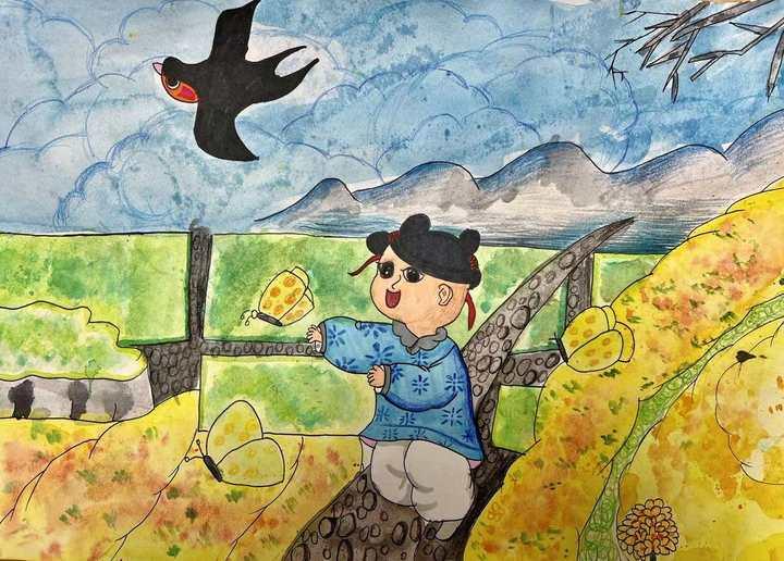 诗情画语 | 陈明悦画作:《宿新市徐公店》|宿新市徐公店_新浪新闻