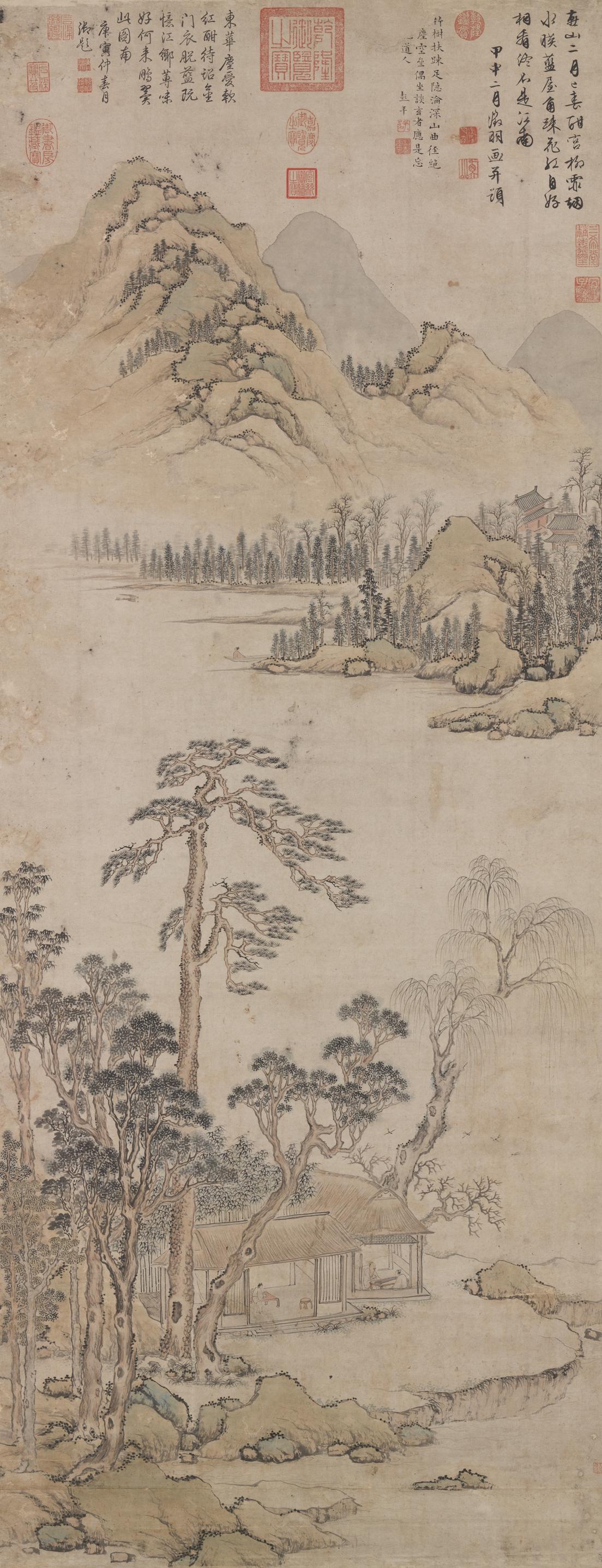 故宫藏画里的春山澹冶柳色小隐与晚归