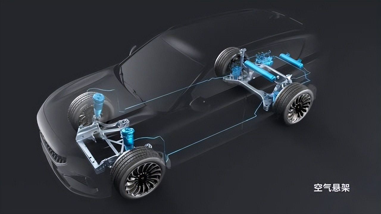 另外,这套空气悬架系统支持上下100mm的自适应高度调节,通过性更佳