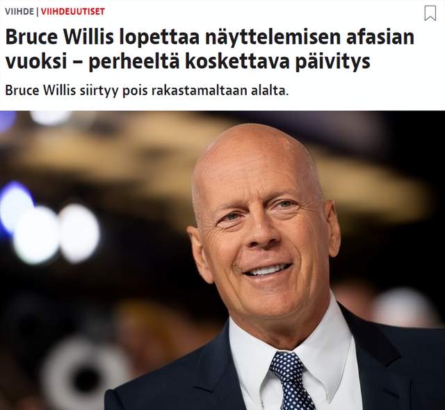 遗憾!67岁好莱坞动作明星布鲁斯·威利斯患失语症,决定退出影坛休闲区蓝鸢梦想 - Www.slyday.coM 遗憾!67岁好莱坞动作明星布鲁斯·威利斯患失语症,决定退出影坛休闲区蓝鸢梦想 - Www.slyday.coM