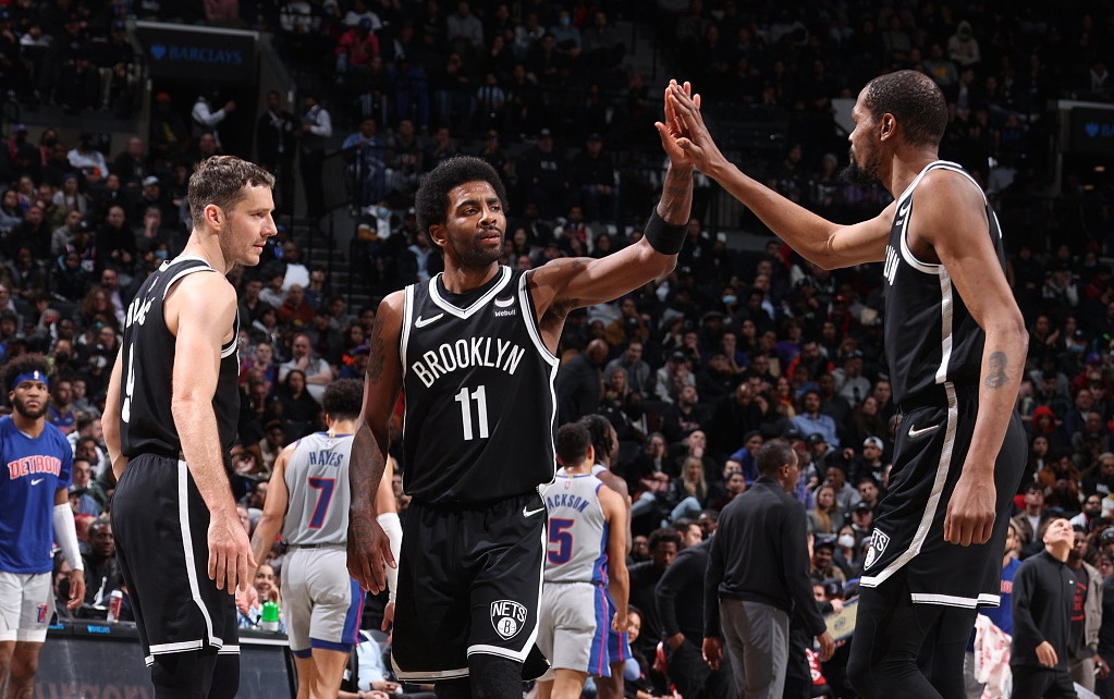 nba常规赛篮网130123力克活塞杜兰特41分11篮板欧文24分