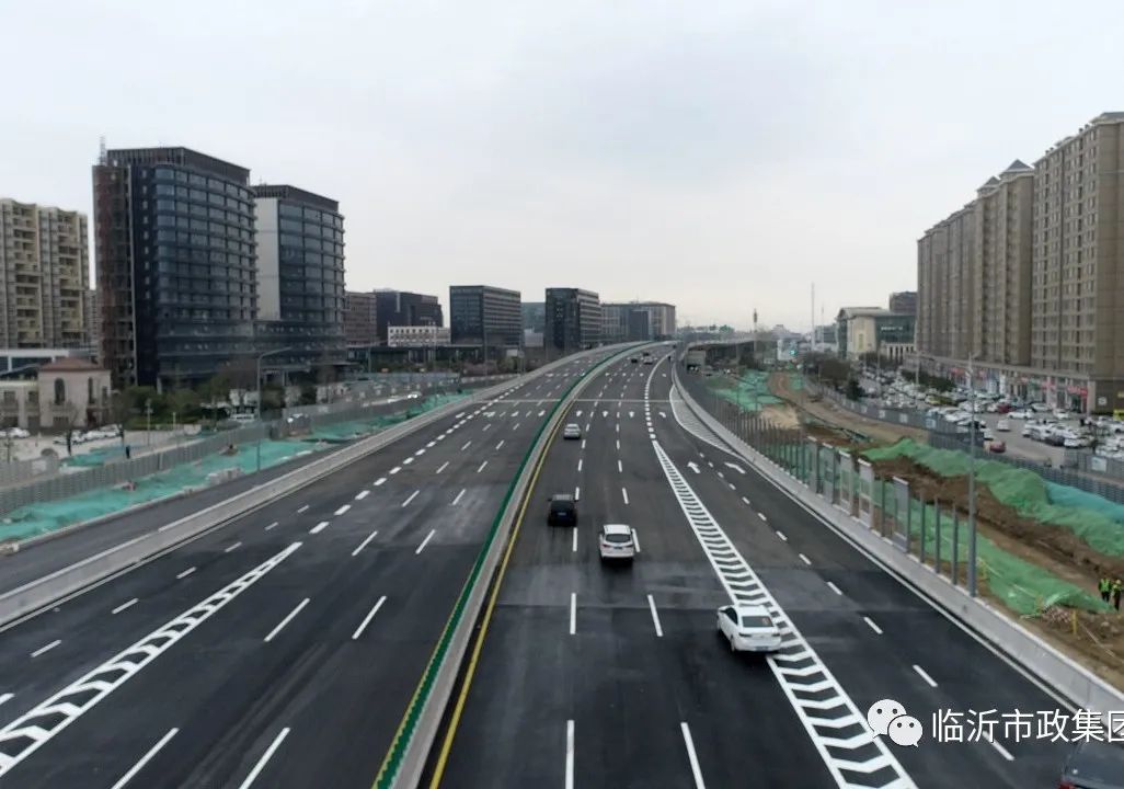今天沂河高架路临沂经开区段主线率先试通车