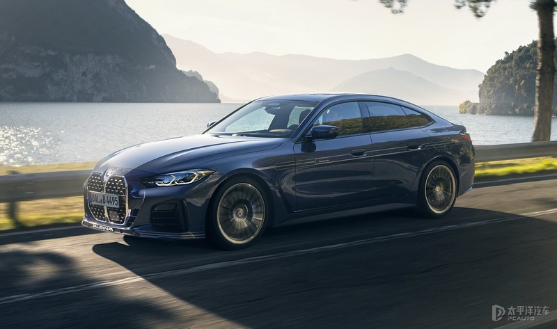 外观部分,alpina b4 gran coupe基于宝马4系开发而来,整体延续了4系的