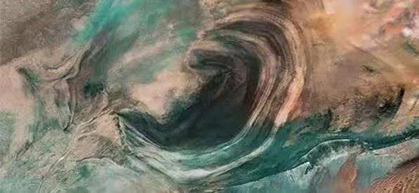 ▲羅布泊衛星雲圖