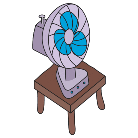 表情包 | 夏日吹电风扇表情包 拿图点赞,吱声