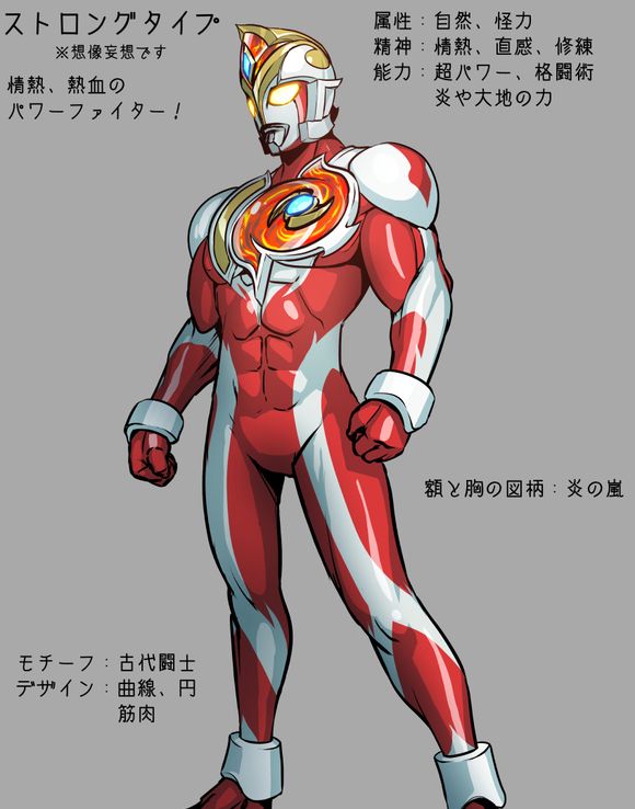 在这里黑田朝生的设计是更加倾向于原本戴拿奥特曼的设计方式