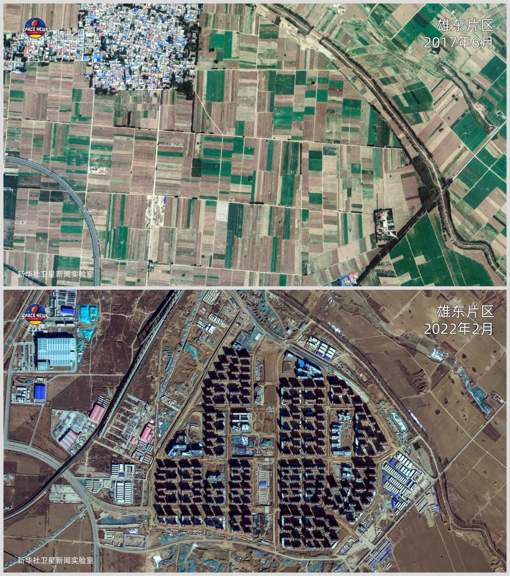 十张卫星图片"未来之城"正迎着春风拔节生长雄安新区这座承载千年大计