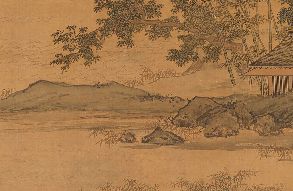 仇英唯一巨幅全景山水,台北故宫新展《秋江待渡》