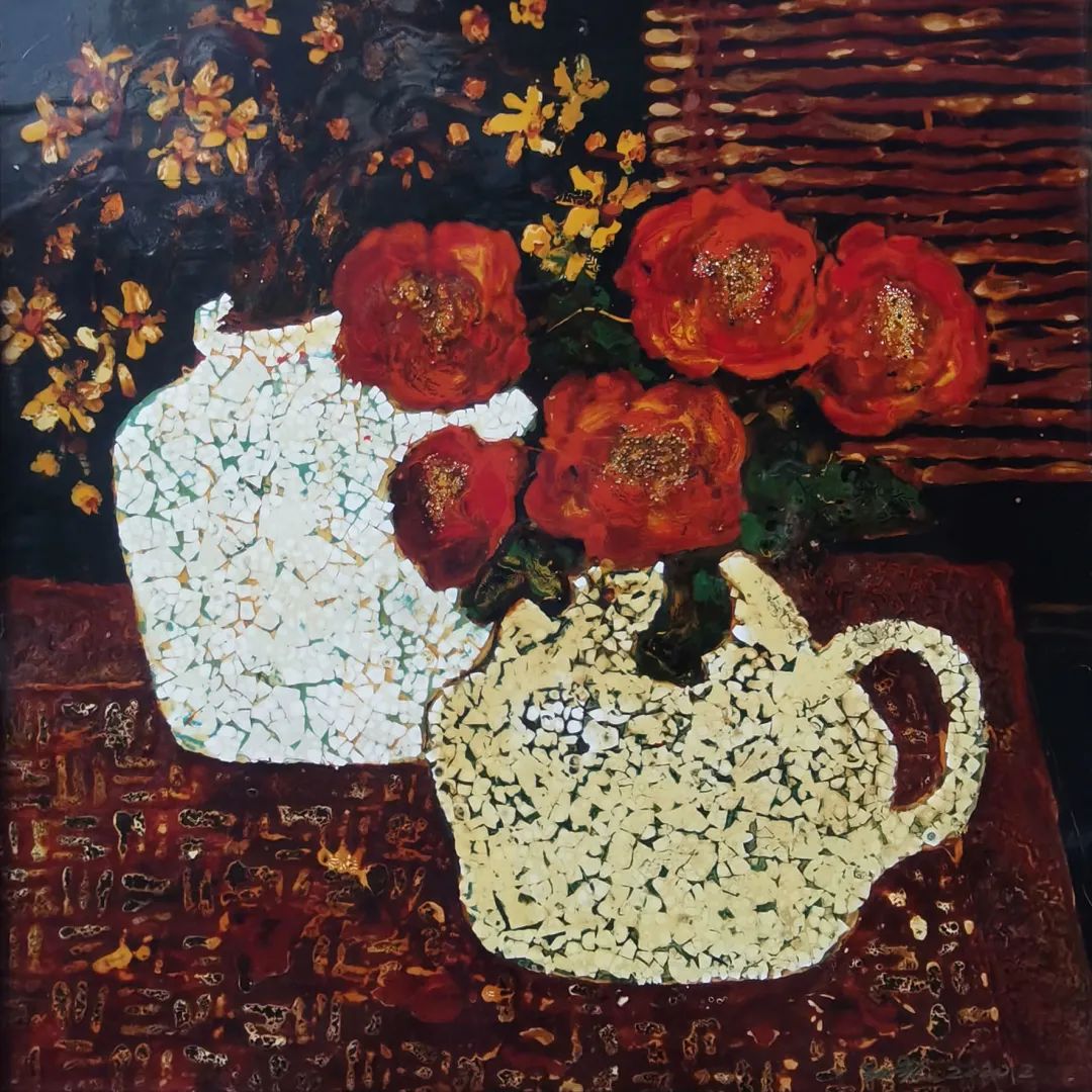 展讯漆彩如歌胡国红漆画油画作品展开幕沙龙成功举办