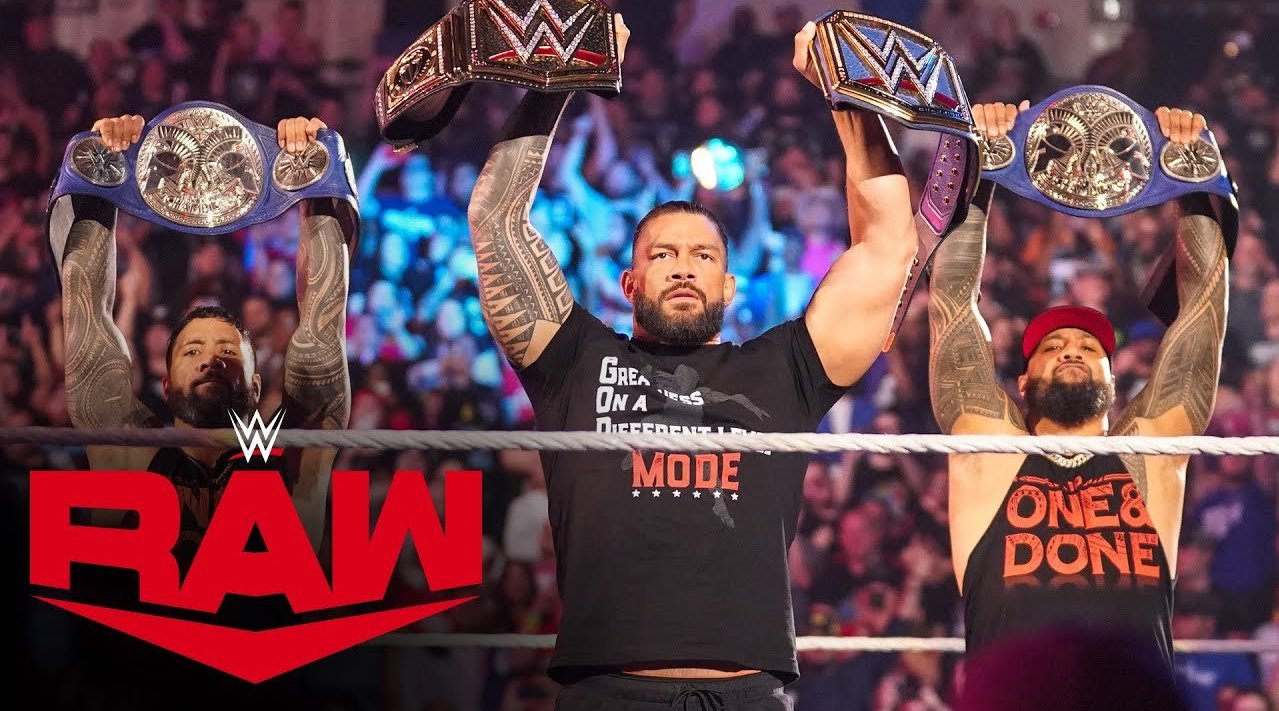 星期二肉搏raw第1506期毋庸置疑wwe全球冠军罗门伦斯romanreigns出场