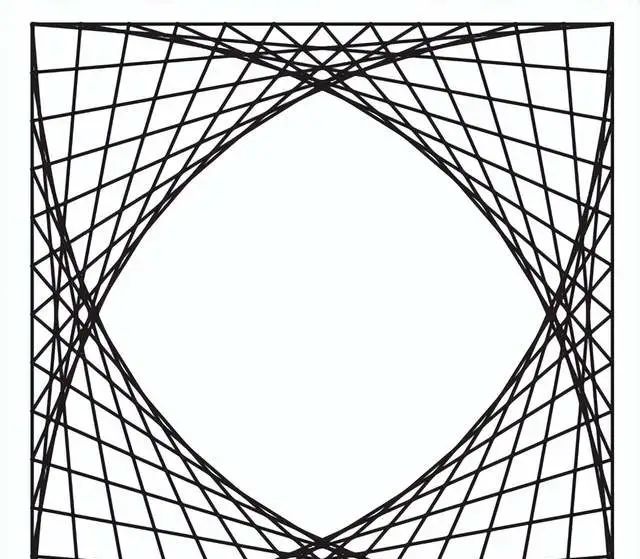 曲线缝合:如何用直线创造曲线|曲线|等份|纸板_新浪新闻