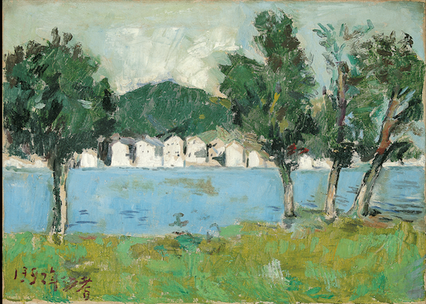 沙耆《风景》布面油画 &nbsp;33x46cm &nbsp; &nbsp;1992年