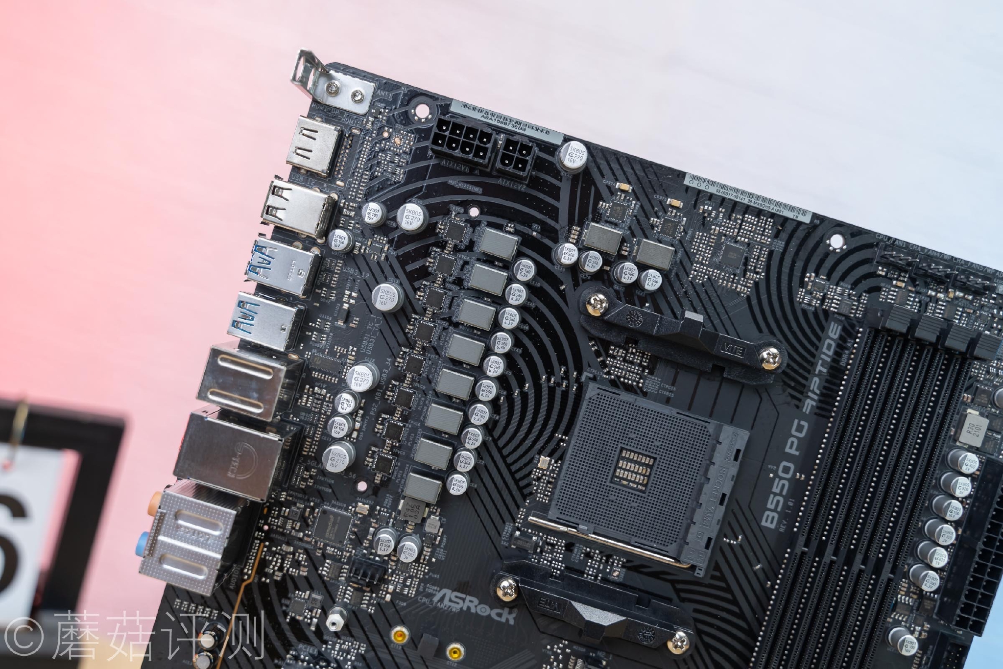 定位不高用料不俗华擎asrockb550pgriptide主板拆解