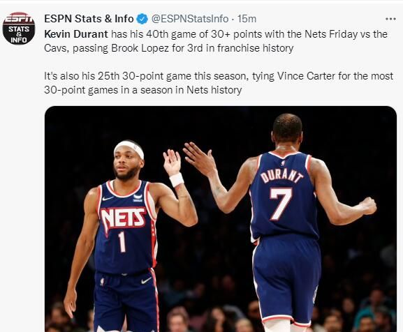 重回东部第七!KD轰36+5+5,25次30+创纪录,美媒:不可阻挡休闲区蓝鸢梦想 - Www.slyday.coM 重回东部第七!KD轰36+5+5,25次30+创纪录,美媒:不可阻挡休闲区蓝鸢梦想 - Www.slyday.coM