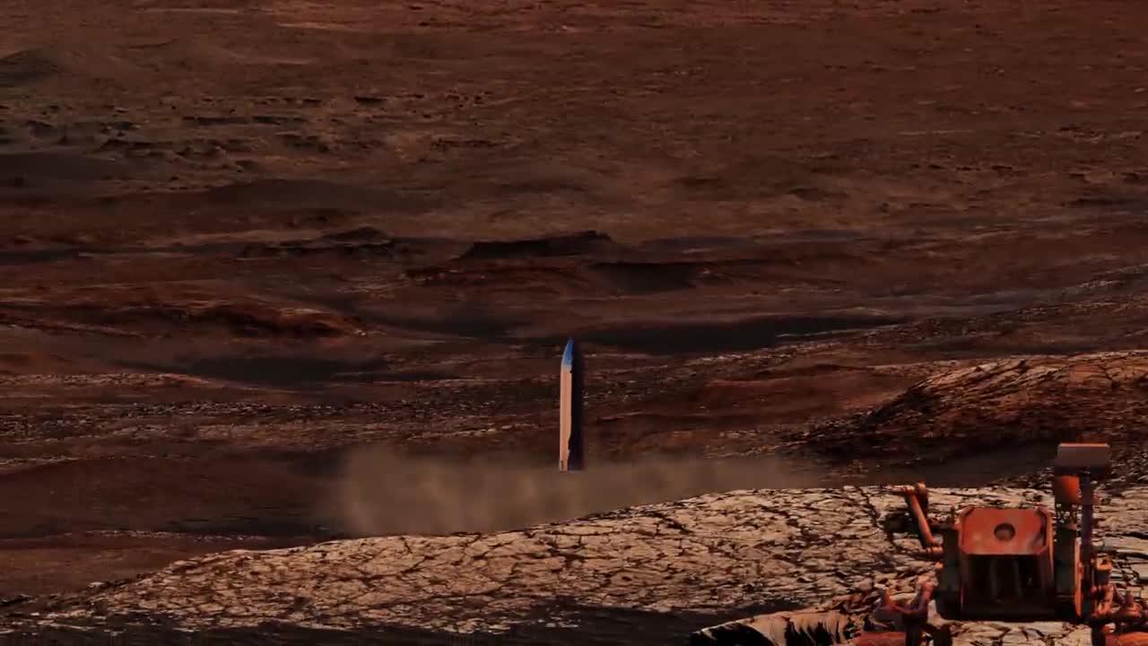 神奇毅力号火星车看到spacex飞船降落了这是电脑制作